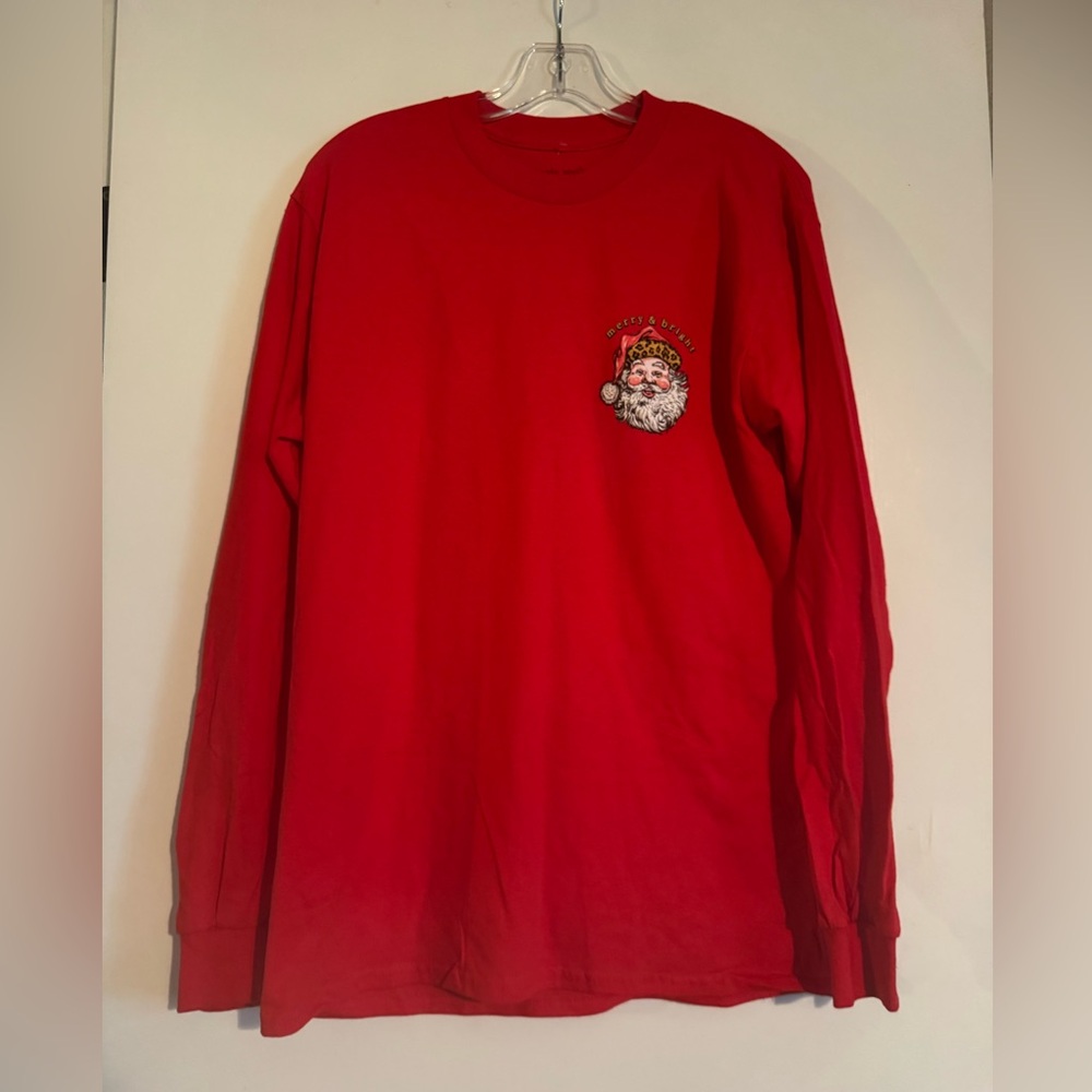 NWT Simply Southern Red Long Sleeve Santa Shirt